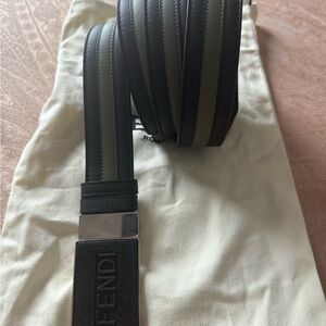 Fendi Black Leather Belt Bag